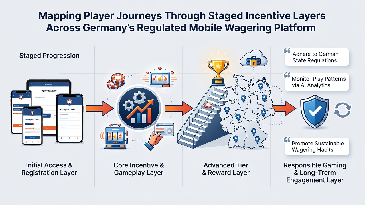 Darstellung der gestaffelten Belohnungsebenen und deren Einfluss auf mobile Spielerpfade