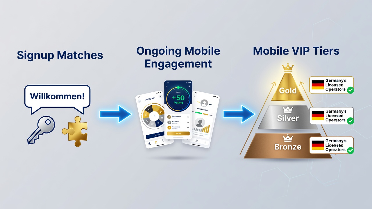 Mobile App mit VIP-Tier-Übersicht bei einem deutschen Wettanbieter